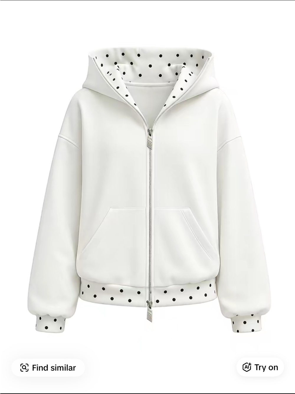 White Polka Dot- sweat set